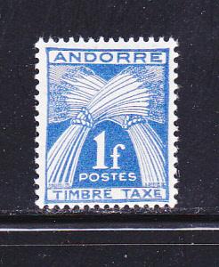 Andorra French J33 MHR Postage Due Stamp (A)