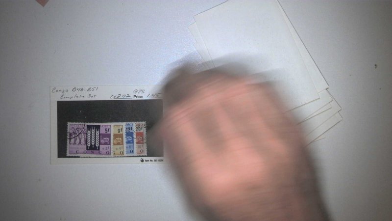 CONGO COLLECTION ON APPROVAL CARDS, MINT/USED