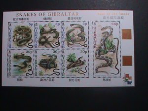 GIBRALTAR 2001 SC#870a -YEAR OF THE SNAKE MNH S/S SHEET VERY FINE