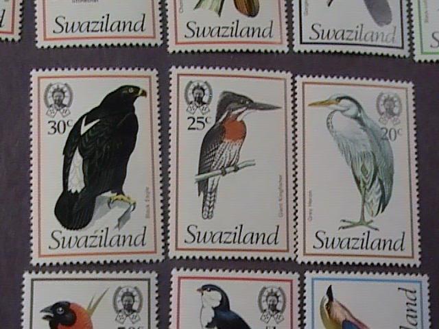 SWAZILAND # 244-258-MINT/HINGED---COMPLETE SET---BIRDS----1976