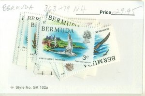 BERMUDA #363-79, Mint Never Hinged, Scott $29.95