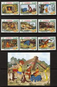 Anguilla 511-20 MNH Disney, Christmas, Winnie the Pooh, Animals