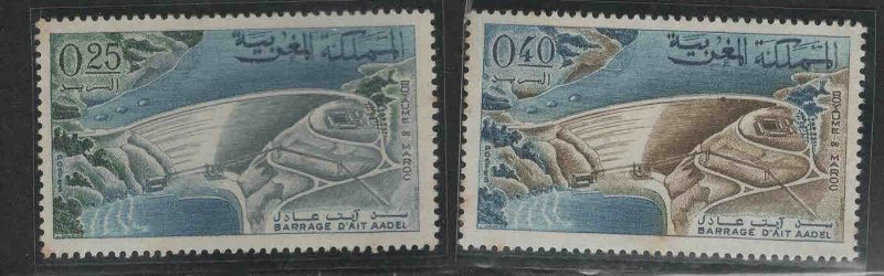 Morocco Scott 153--154  MNH** 1967 Ait Aadel Dam stamp set