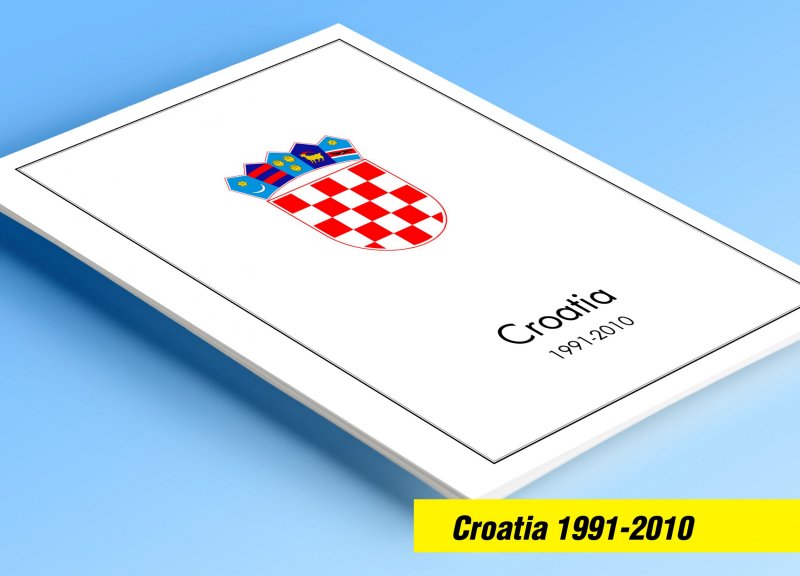 COLOR PRINTED CROATIA 1991-2010 STAMP ALBUM PAGES (111 illust. pages)