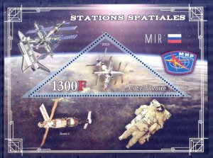 Ivory Coast 2013 Space (IV) Station MIR Flags S/S MNH