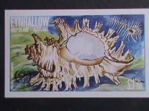 EYNHALLOW, SCOTLAND -BEAUTIFUL LOVELY- SEA SHELL -IMPERF MNH S/S VERY FINE