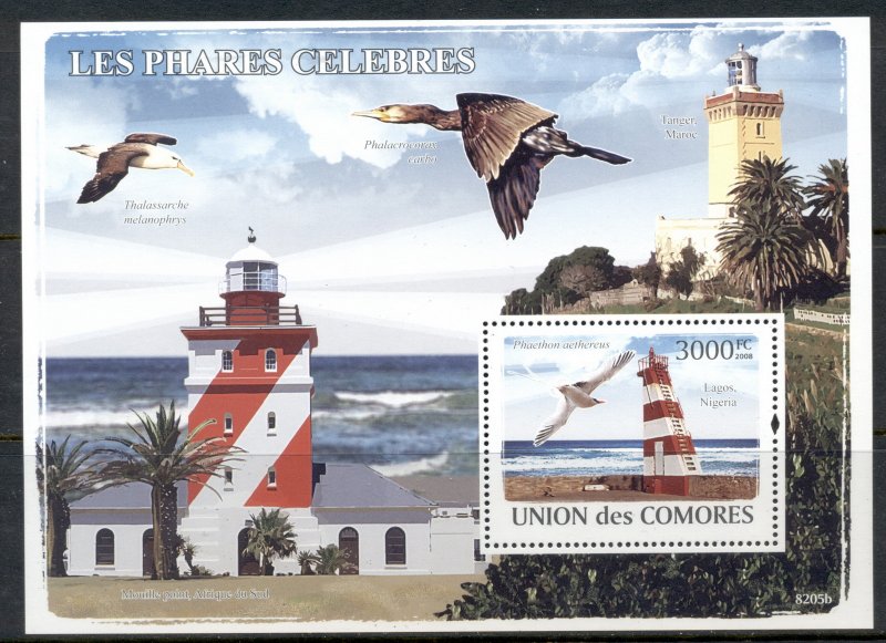 Comoro Is 2009 Lighthouses, Water Birds MS MUH