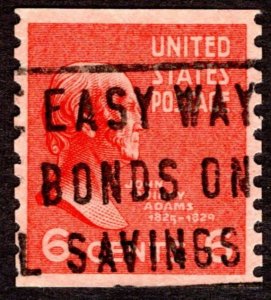 1939, US 6c, John Quincy Adams, Used, XF, Sc 846