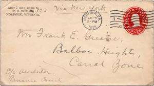 United States Virginia Norfolk 1915 machine  2c Washington Oval Die Envelope ...