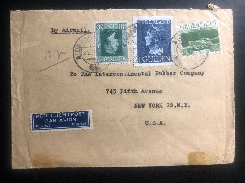 1950s Siddenburen Netherland Airmail Commercial Cover to New York USA