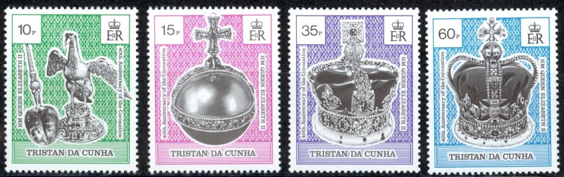 Tristan Da Cunha Sc# 524-527 MNH 1993 Coronation 40th