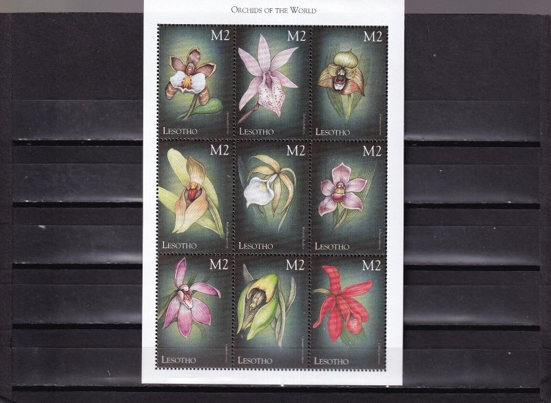 ER04 Lesotho 1999 Orchids MNH minisheet/stamps