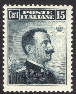 1912 Libya Victor Emmanuel III Libia overprint MLMH remnant 15c Sc# 16 $275.00