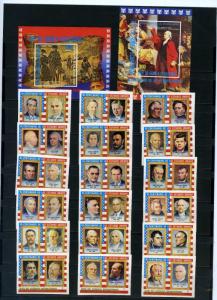EQUATORIAL GUINEA 1975 AMERICAN BICENTENARY/PRESIDENTS 18 STAMPS & 2 S/S IMP MNH