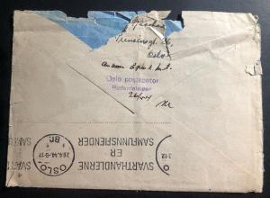 1944 Oslo Norway Germany Cover To Norwegian Lawyer Held By Germans Locally Used