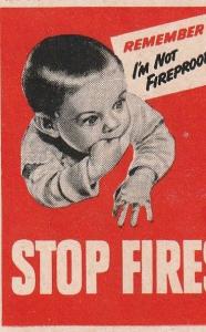 Great Fire Prevention, 3 US Poster Stamp's.1940's.