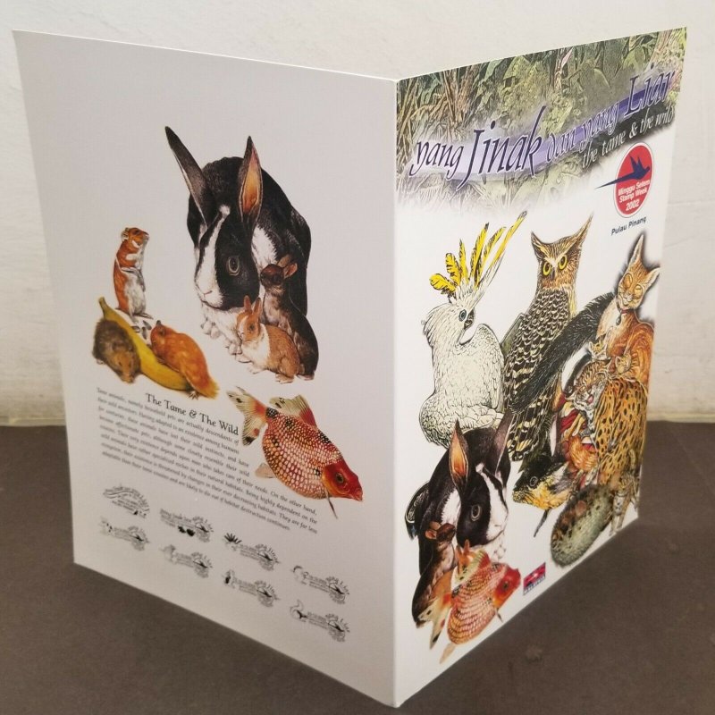 Malaysia Tame And The Wild 2002 Owl Cat Leopard Bird Rabbit (folder) *limited