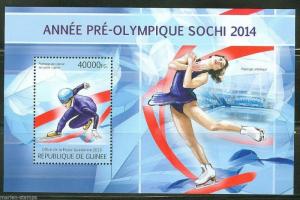 GUINEA   2013 SOCHI 2014 PRE OLYMPIC ISSUE SOUVENIR SHEET MINT NH