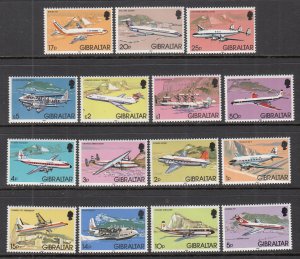 Gibraltar 416-430 Airplanes MNH VF