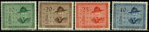 LIECHTENSTEIN Sc#270-273 1953 Int’l Scout Conference Complete Set OG Mint Hinged