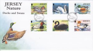 Jersey 2004 Ducks & Swans Set of 6 on FDC