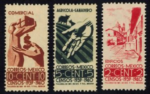 Mexico Scott 751-753 Mint never hinged.