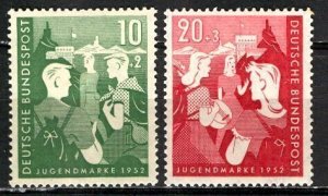 Germany; 1952: Sc. # B325-B326:  MH/MNH Cpl. Set