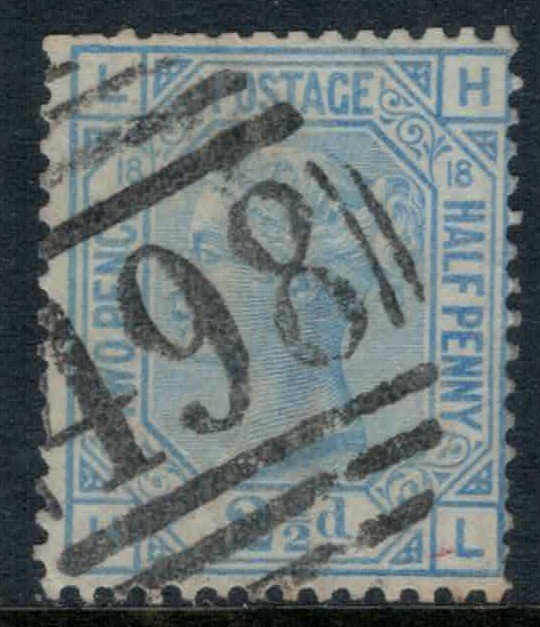 Great Britain #68 Plate #18  CV $45.00  Manchester numeral cancellation