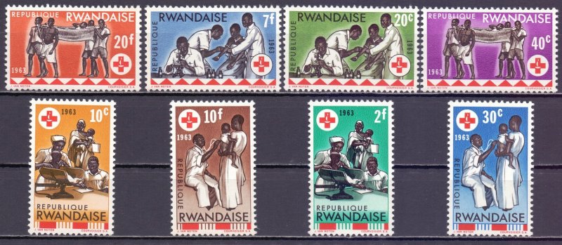 Ghana. 1963. 44A-51A. Red Cross. MVLH.