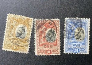 Romania Scott Number 189, 191, 193 Used