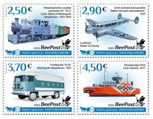 BEEPOST ESTONIA - 2022 - Postal History - Perf 4v Sheet - M N H -Private Issue