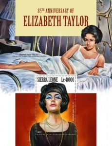 Sierra Leone - 2017 Elizabeth Taylor - Stamp Souvenir Sheet SRL171114b