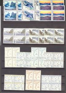 Faroe Islands Scott 7-20 Mint NH blocks (Catalog Value $65.40)