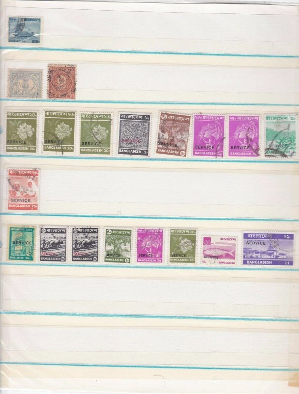 bangladesh stamps on album pages  ref 13247 