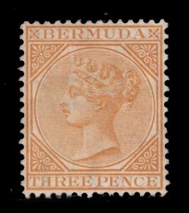 MOMEN: BERMUDA SG # 5 1873 ORANGE CROWN CC P14 UNUSED £2,250 LOT #68747*