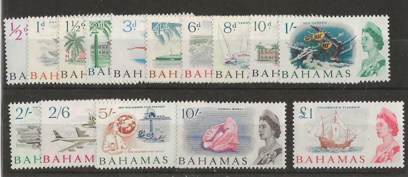 Bahamas Sc #204-218  set of 15 OG VF
