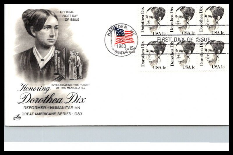 #1844 Dorothea Dix - Artcraft Cachet ev20