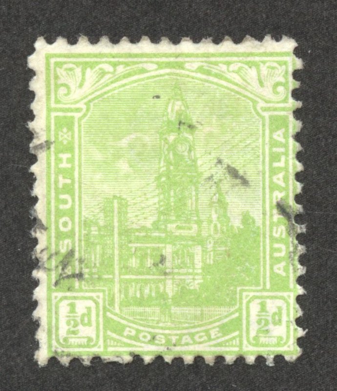 South Australia Scott 114 UH - 1899 ½p Adelaide Post Office, Pf 13, Wmk 73