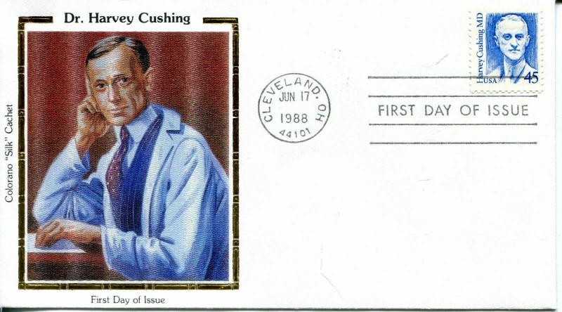 US FDC Scott #2188 Dr. Harvey Cushing. Colorano Cachet. Free Shipping.