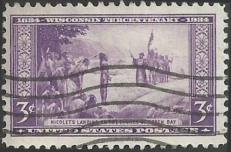 # 739 Used Violet Wisconsin Tercentenary
