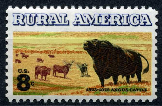 U.S. #1504 Rural America Cattle  mnh