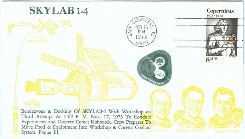 73873 - USA - Postal History - SPECIAL Cover 1973 - SPACE Astro SKYLAB  1-4