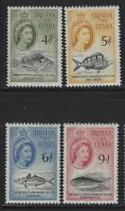 Tristan da Cunha 1960 Elizabeth & Fish set Sc# 28-41 NH