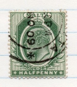 Malta 1904 Early Issue Fine Used 1/2d. 205707