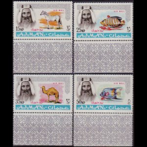 AJMAN 1965 - MI# 63-6 Animals 15-50np NH