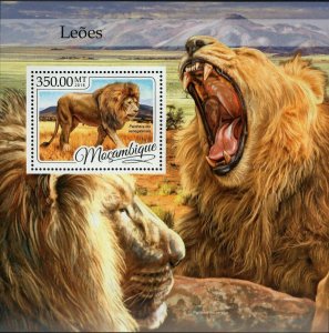 Lions Stamp Panthera Leo Senegalensis Wild Animal S/S MNH #8773 / Bl.1194