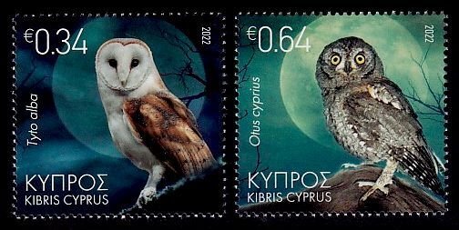 Cyprus Sc# 1370-1 MNH Owls
