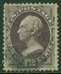 EDW1949SELL : USA 1870 Scott 151 Used. Nice stamp. PSAG Cert. Catalog $220.00.