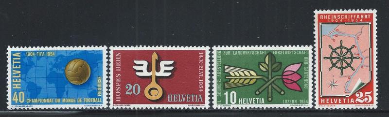 SWITZERLAND SC# 347-50 FVF/LH 1954