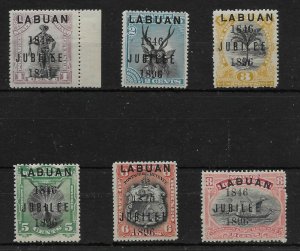 LABUAN SG83/8 1896 JUBILEE SET MTD MINT